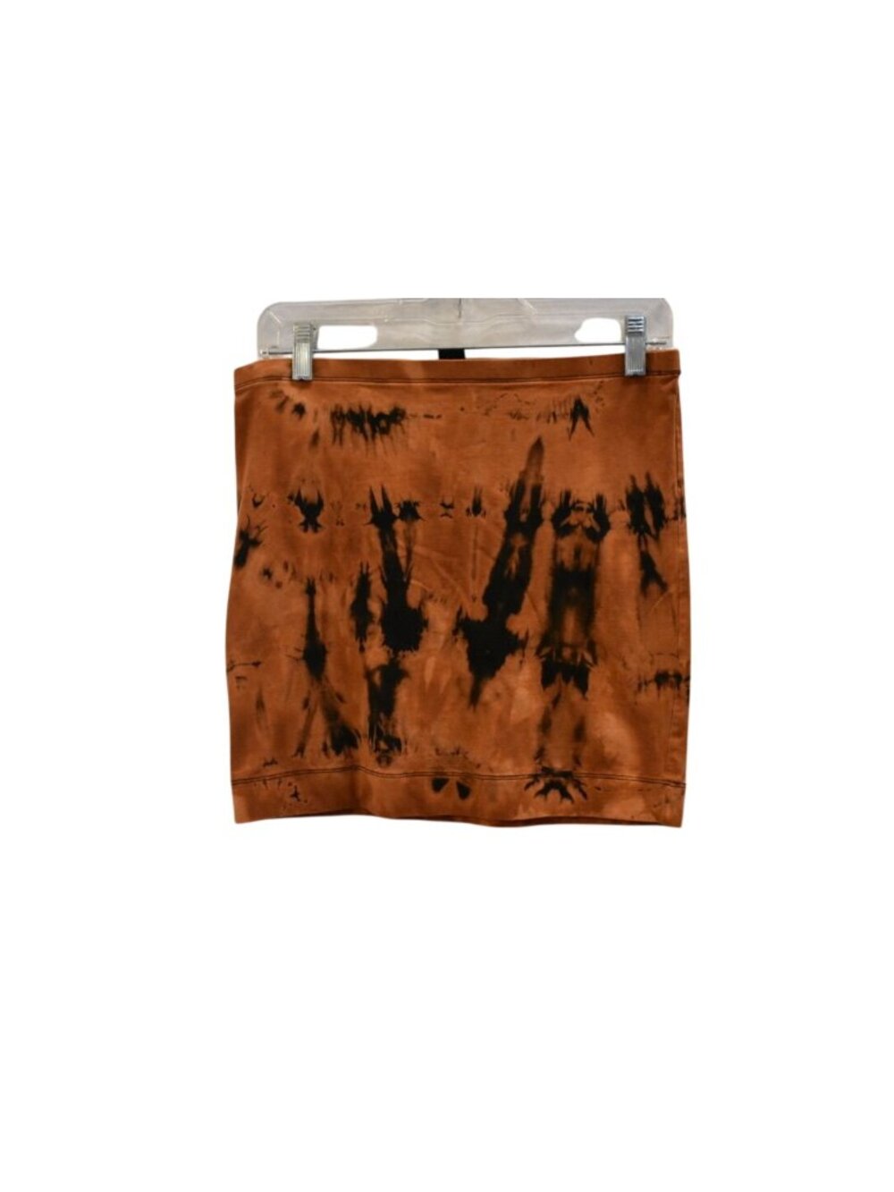 Women's H&M Orand & Black Bandeau Custom Bleach Dye Mini Skirt Size M